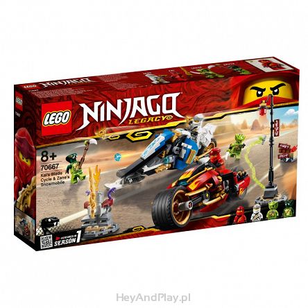 Lego Ninjago Motocykl Kaia i Skuter Zane’a 70667