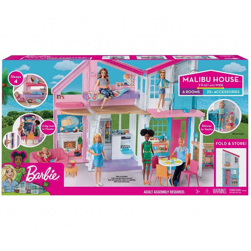 Barbie Domek Malibu dla Lalek z Wyposażeniem FXG57