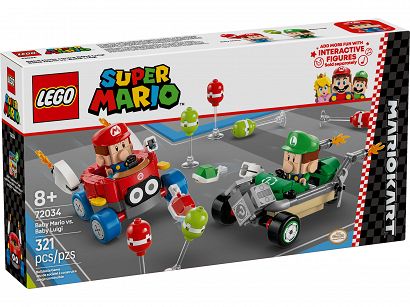 LEGO 72034 Super Mario - Mario Kart - Baby Mario kontra Baby Luigi