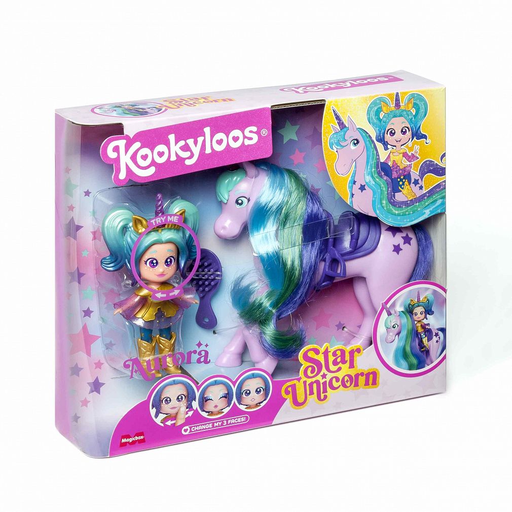 Kookyloos Star Unicorn Gwiezdny Jednorożec Lalka Aurora