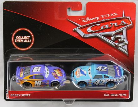 Mattel - Cars Auta 3 Bobbie Swift i Cal Weathers DXV99 DXW03