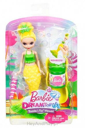 Lalka Barbie Bąbelkowa Mała Syrenka - Żółta