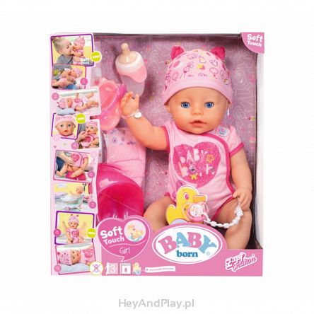 Baby Born Lalka Interaktywna Soft Touch Dziewczynka 43 cm 824368