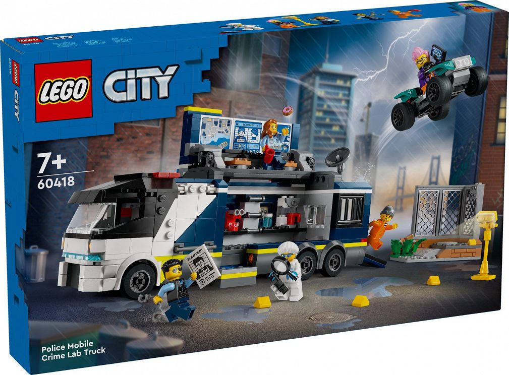 Lego City Policyjna Ciężarówka Z Laboratorium Kryminalnym 60418