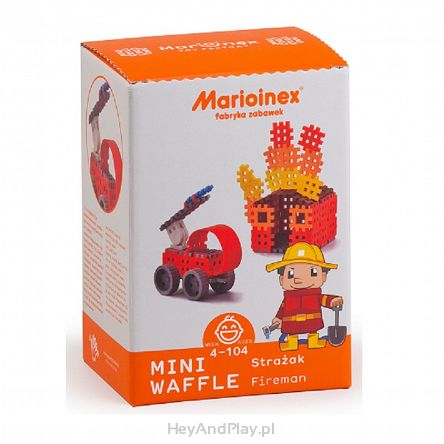 Marioinex Klocki Waffle Mini Strażak 902523
