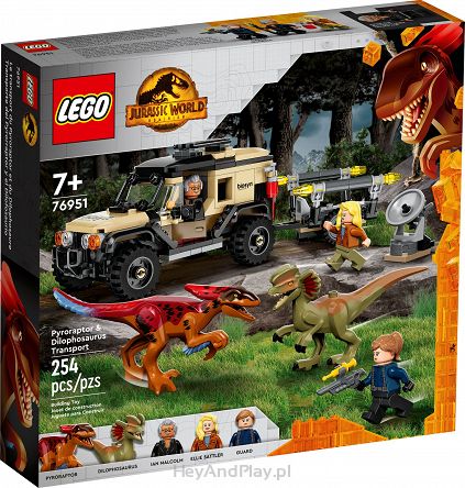 Lego Jurassic World Transport Pyroraptora I Dilofozaura 76951