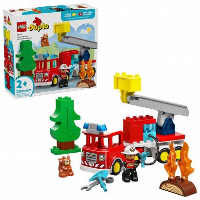 LEGO® 10473 Duplo - Wóz strażacki z wężem i strażakiem