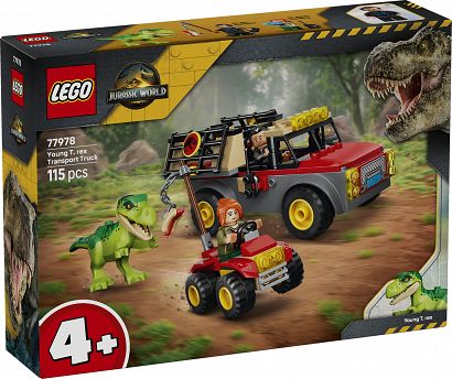 LEGO® 77978 Jurassic World - Ciężarówka do transportu młodego tyranozaura