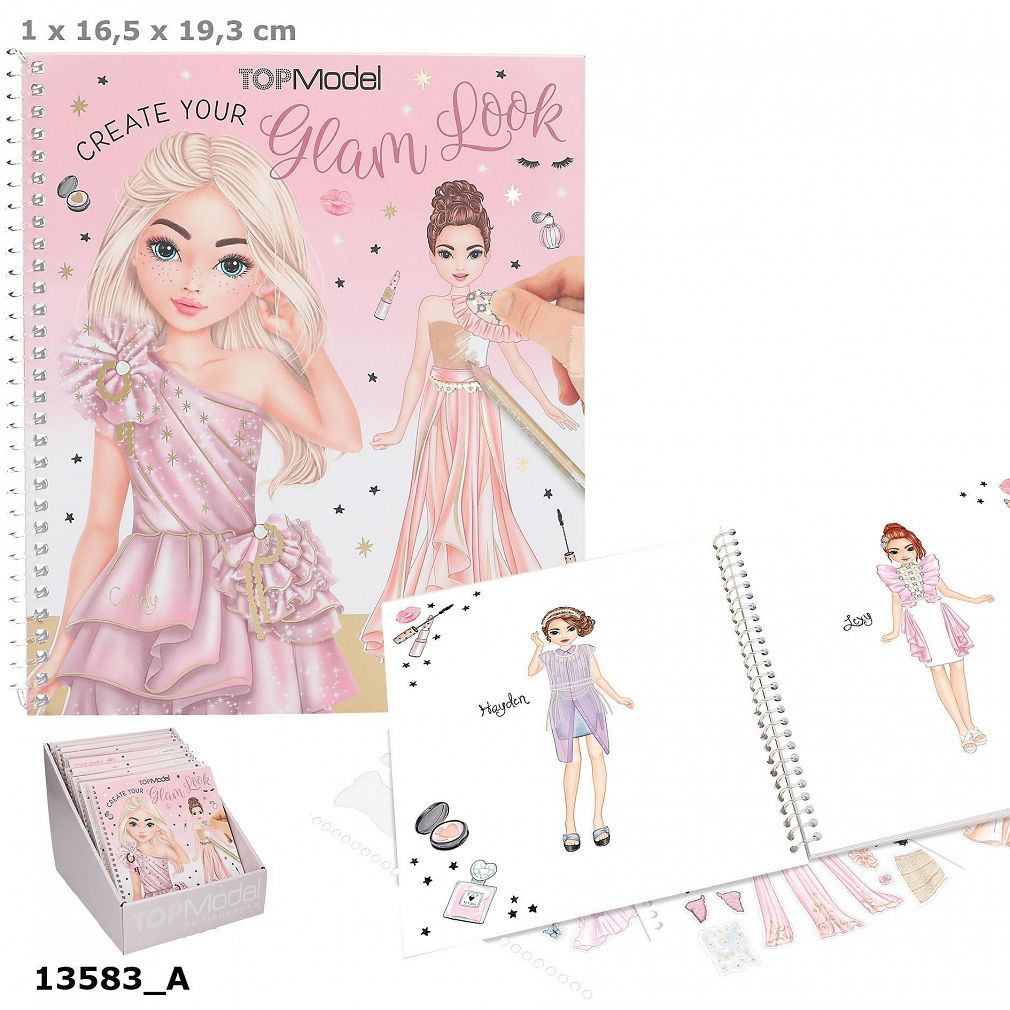Zestaw Glam Look Top Model z naklejkami 13583A