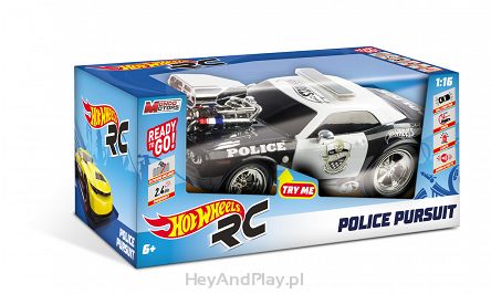 Hot Wheels R/C Police Pursuit Zdalnie Sterowany Światła i Dźwięki 