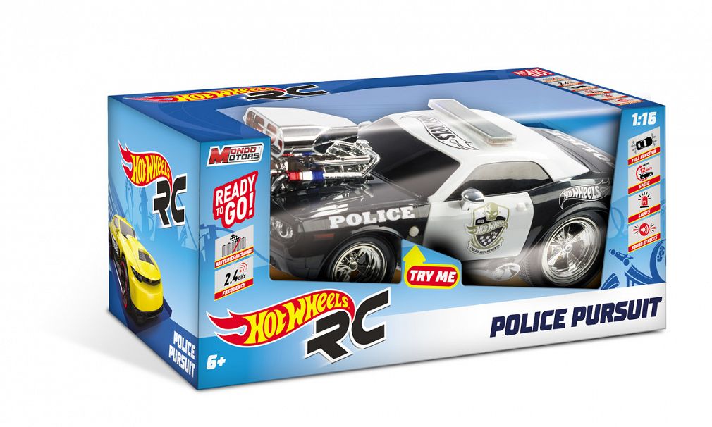 Hot Wheels R/C Police Pursuit Zdalnie Sterowany Światła i Dźwięki 