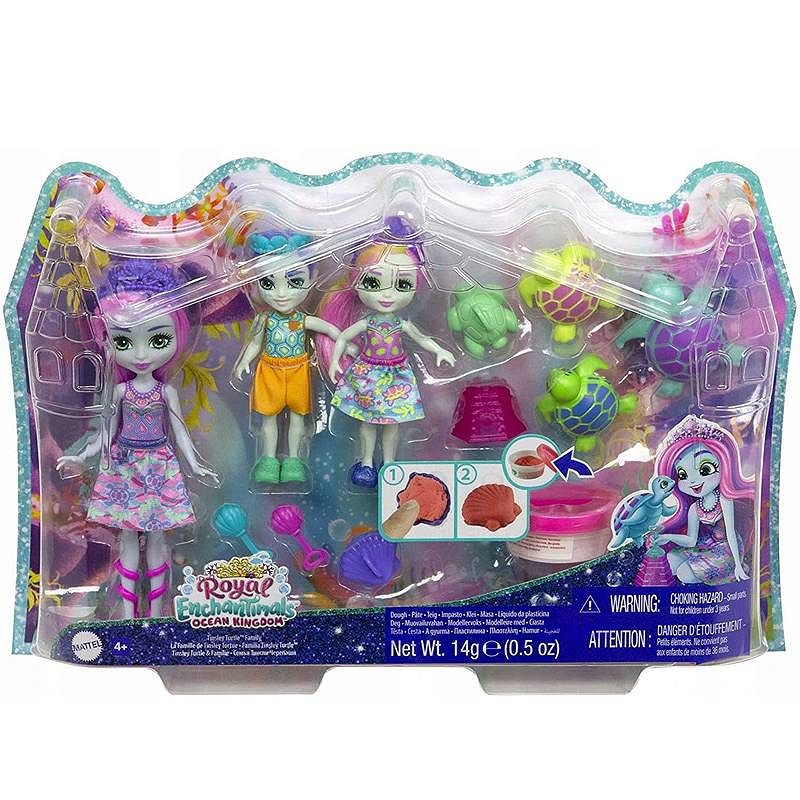 Enchantimals Family Tinsley Turtle + Siostry I Zwierzątka 