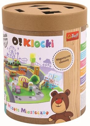 Zabawka drewniana. O!Klocki Wesołe Miasteczko 
