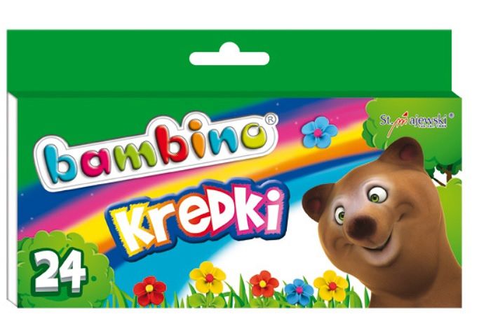 Kredki świecowe 24 kolory BAMBINO