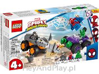 Lego Marvel Hulk Kontra Rhino — Starcie Pojazdów 10782
