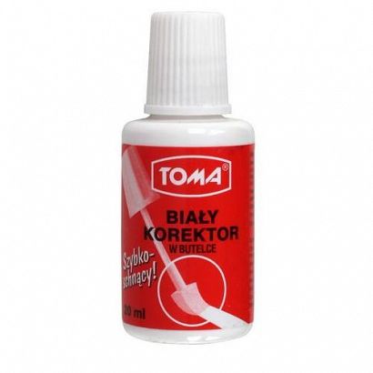 Korektor biały w butelce 20ml TOMA