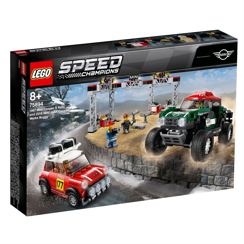 Lego Speed Champions 1967 Mini Cooper S Rally oraz 2018 MINI John Cooper Works Buggy 75894
