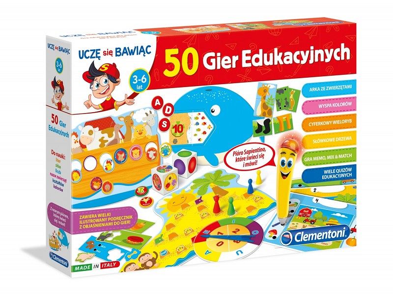 Clementoni Mówiące Pióro 50 Gier Edukacyjnych 60472