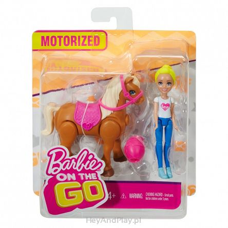 Barbie On The Go Kucyk + Lalka FHV60