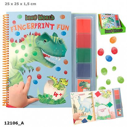 Fingerprint Fun Kolorowanka Dino World