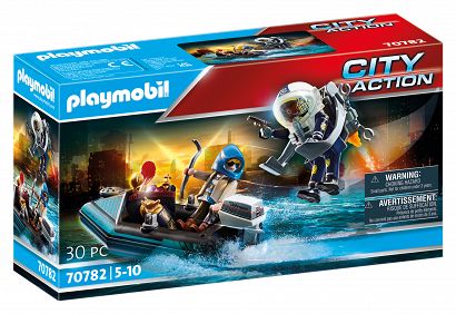 Playmobil - Policyjny Plecak Odrzutowy: Aresztowanie Złodzieja Sztuki 70782