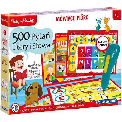 Clementoni Mówiące Pióro 500 Pytań Litery I Słowa