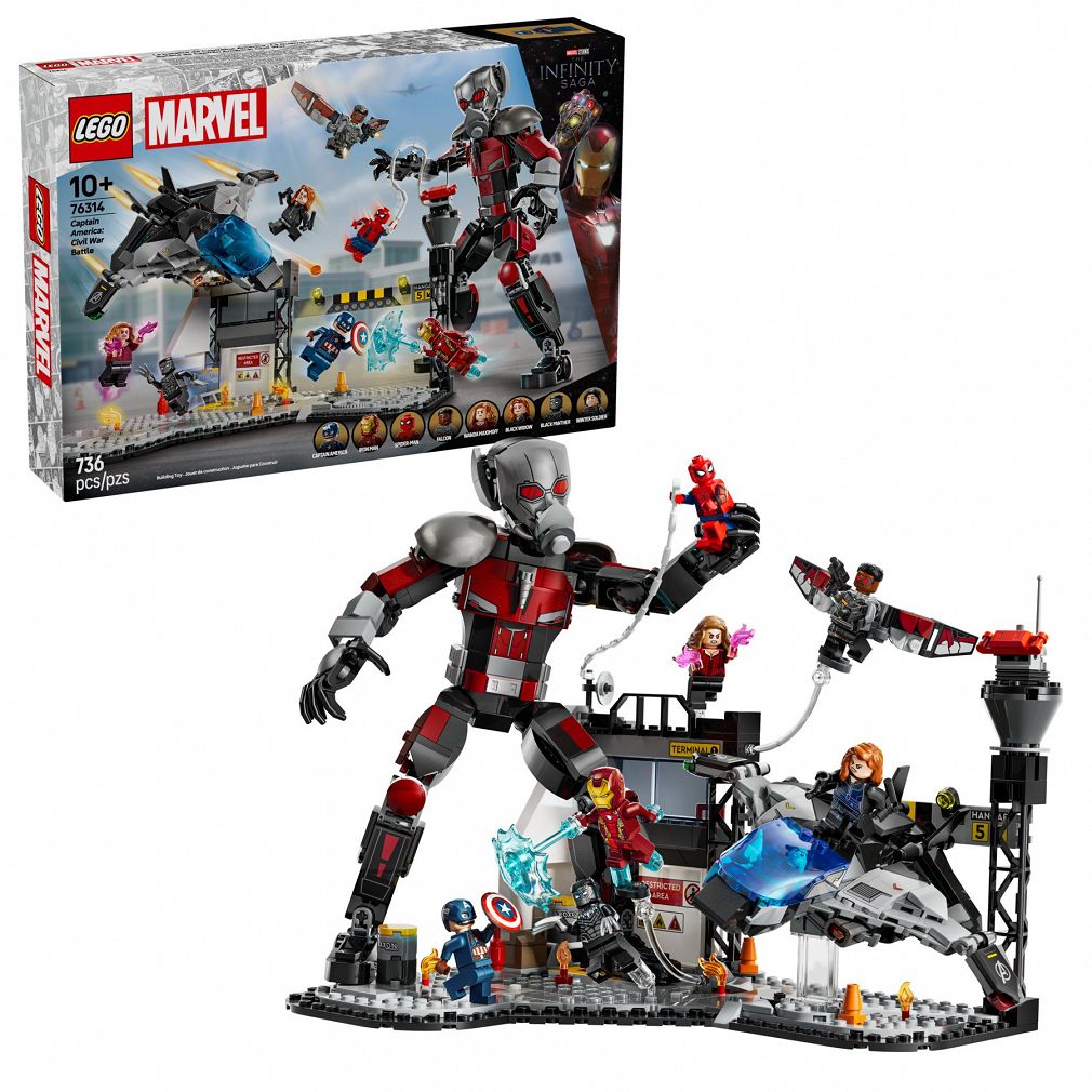 LEGO 76314 Marvel Super Heroes - Kapitan Ameryka: Wojna bohaterów — bitwa