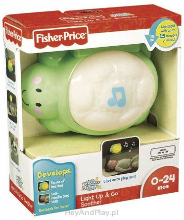 Fisher-Price Świecący Żółwik - Lampka z uspakajającymi melodiami